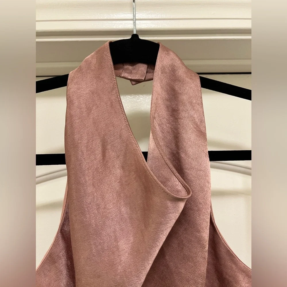 NWOT Vince Halterneck Maxi Dress with Pearl Closure and Open Back - Picture 10 of 15